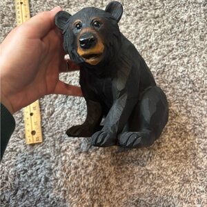Black Bear Wood Figurine